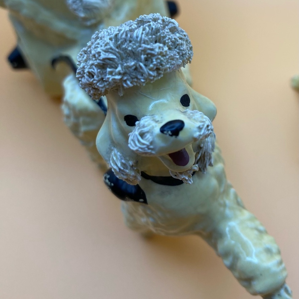 Rare Yellow Vintage Poodle Figurines
